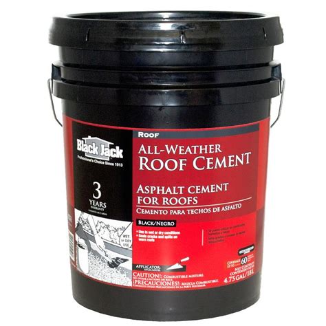 black jack 4.75 gallon fibered waterproofer cement roof sealant/
